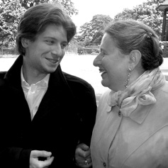 2011 With my ex-Orchestration pupil Daniele Rustioni at Golder's Hill Park, London